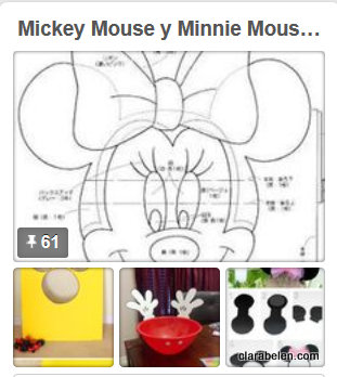 Moldes y plantillas o dibujos y patrones de Mickey y Minnie Mouse para manualidades