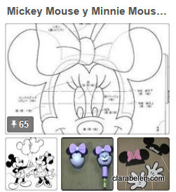 Plantillas y patrones de Mickey y Minnie Mouse