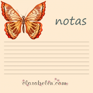 Imprimible descargable gratis de bloc de notas mariposas