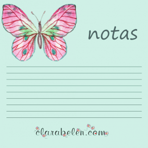 mariposa rosa clara notas