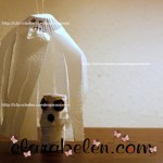 Hacer en casa un fantasma y una momia con niños para Halloween