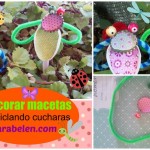Tutorial decorar macetas: insectos de cucharas recicladas