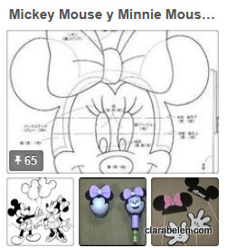 Plantillas y patrones de Mickey y Minnie Mouse - Inspiraciones