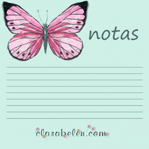 imprimibles de blocs de notas con mariposas